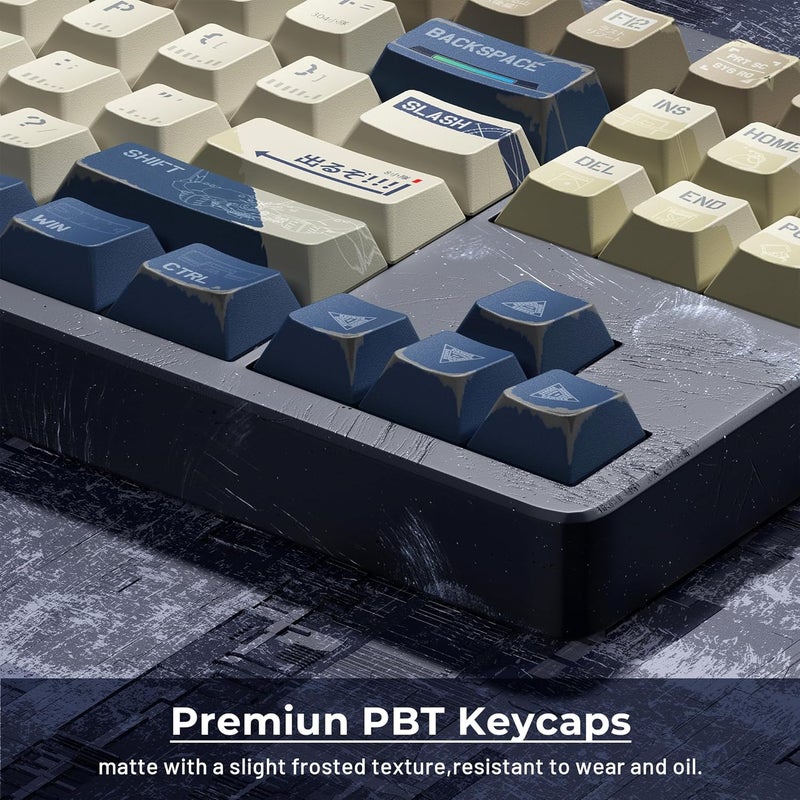 Hkfos أغطية مفاتيح أنمي يابانية XVX - أغطية لوحة مفاتيح PBT الكلاسيكية، أغطية مفاتيح بتقنية الصباغة، مجموعة أغطية مفاتيح بروفايل شيري، 134 مفتاح لمفاتيح ميكانيكية - فقط أغطية المفاتيح - Image 3